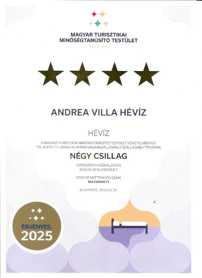 Andrea Villa Heviz II Balaton 외부 사진